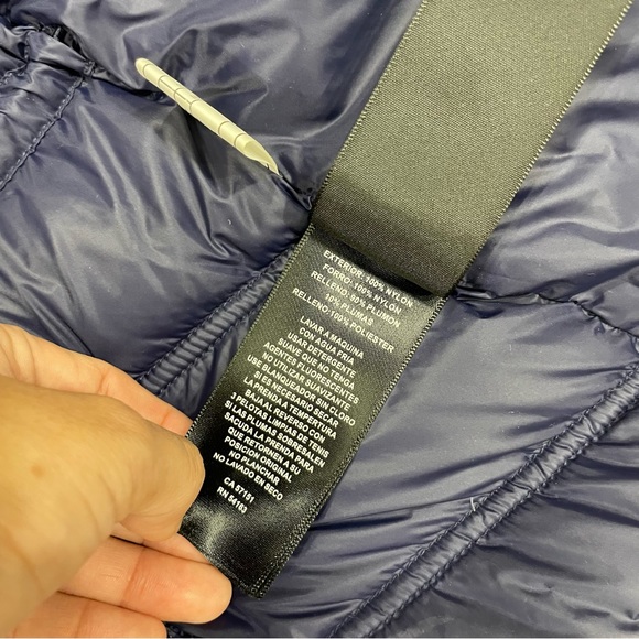 Ellen Tracy NWOT! Navy Down Hooded  Water Resist Lined Drawcord Puffer Coat - Picture 11 of 16